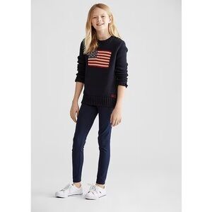 Polo by Ralph Lauren Dark Blue Sweater with Flag Design
